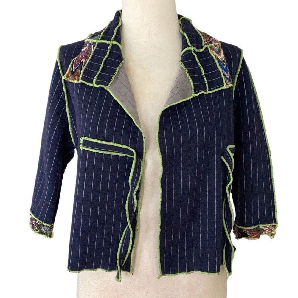 Anya SF Artisan Cardigan Jacket Women’s S/M Boho Funky Vintage - Picture 4 of 8